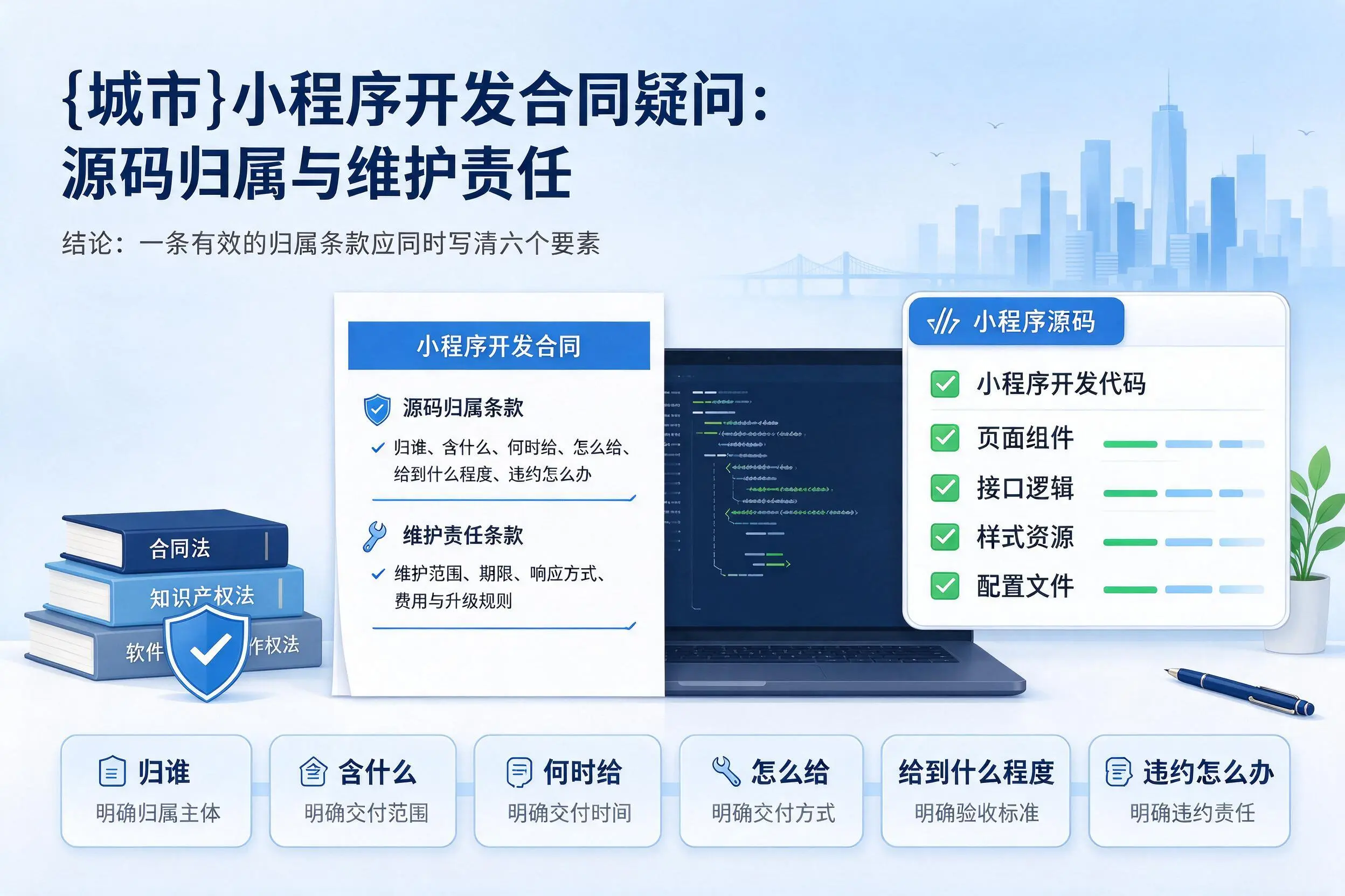 贵州小程序开发合同疑问:源码归属与维护责任