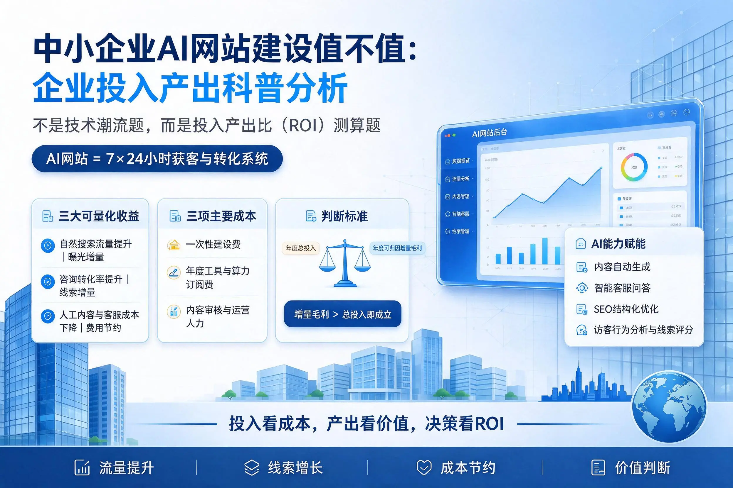 中小企业AI网站建设值不值:贵州企业投入产出科普分析