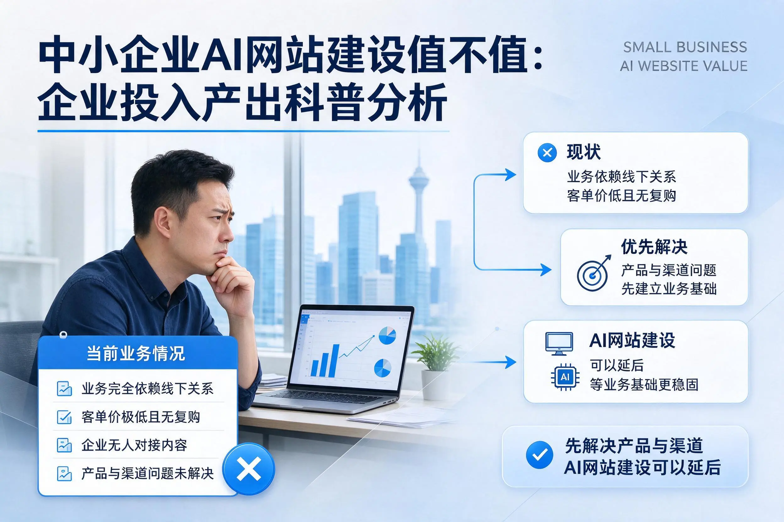 中小企业AI网站建设值不值:贵州企业投入产出科普分析
