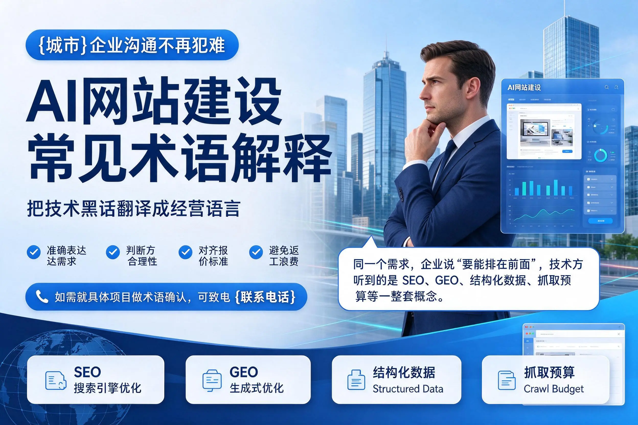 AI网站建设常见术语解释,贵州企业沟通不再犯难