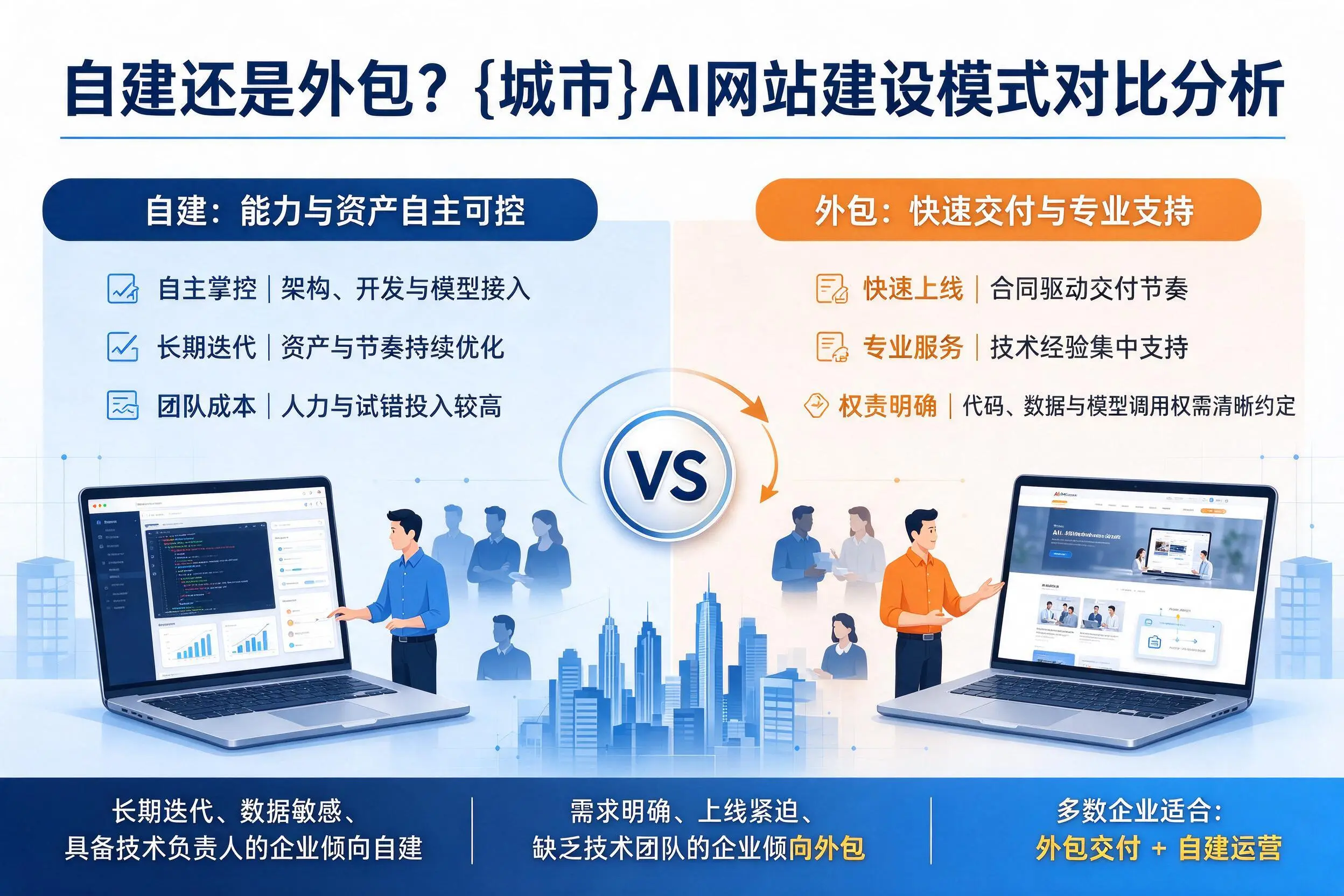 自建还是外包?贵州AI网站建设模式对比分析