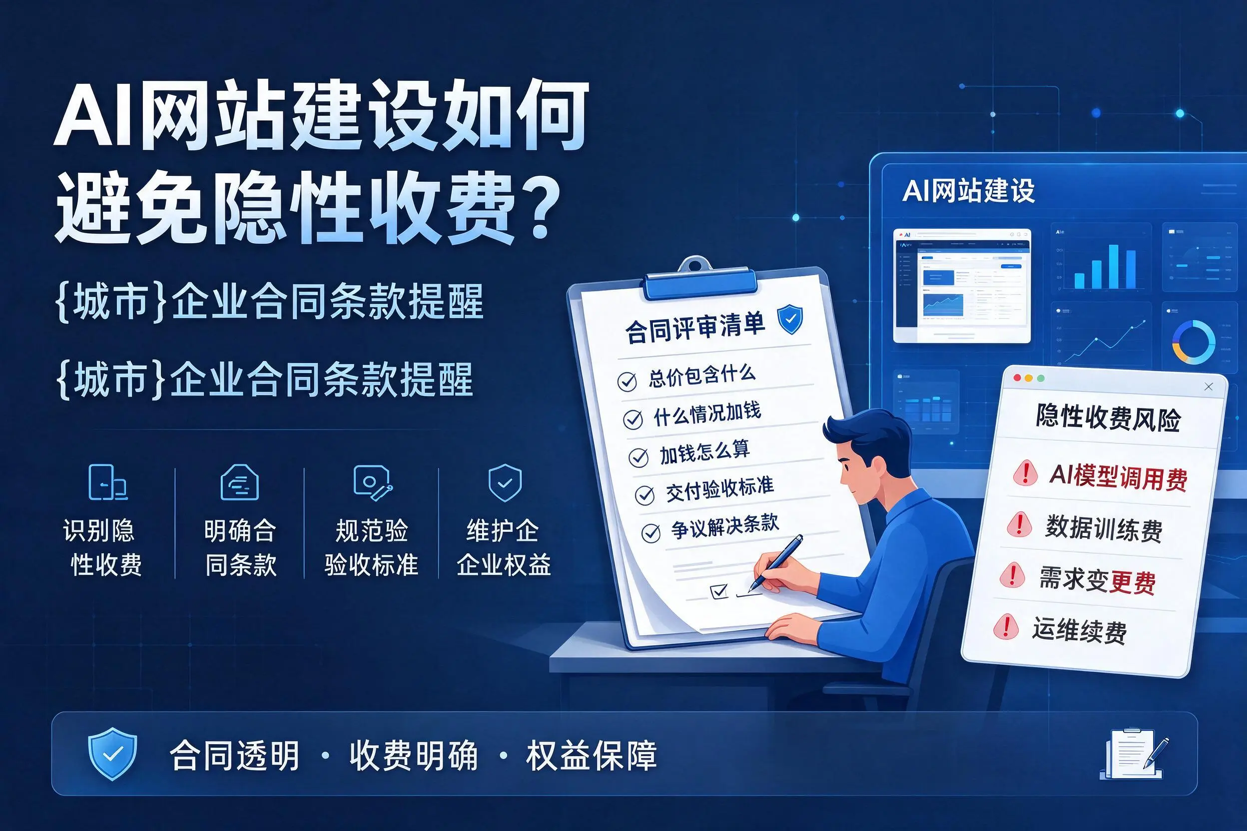 AI网站建设如何避免隐性收费？贵州企业合同条款提醒